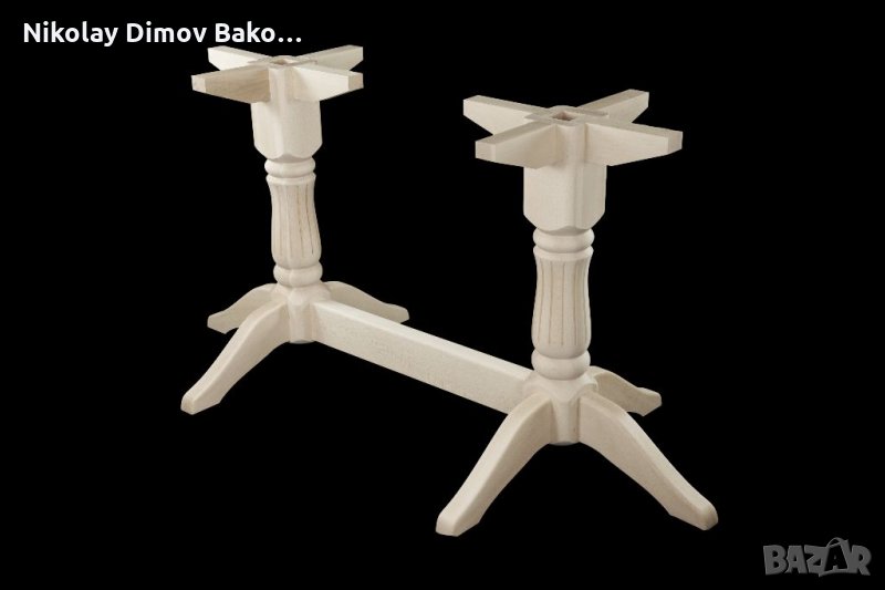 Дървена основа за маса / Крак за маса от бук / стругован крак, снимка 1