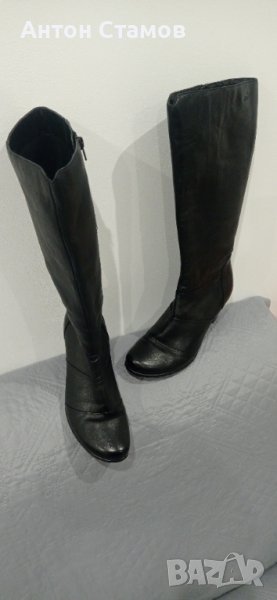 Маркови дамски ботуши естествена кожа с фина поларена подплата, снимка 1