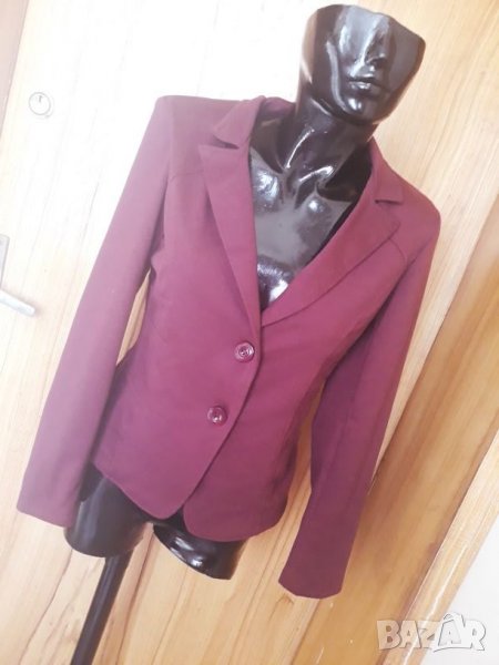 Винено лилаво памучно сако С, снимка 1