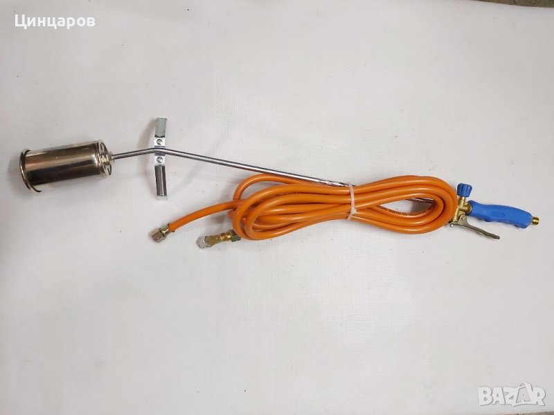 Горелка пропан-бутан 90см,маркуч 500см,защита стоп газ, снимка 1
