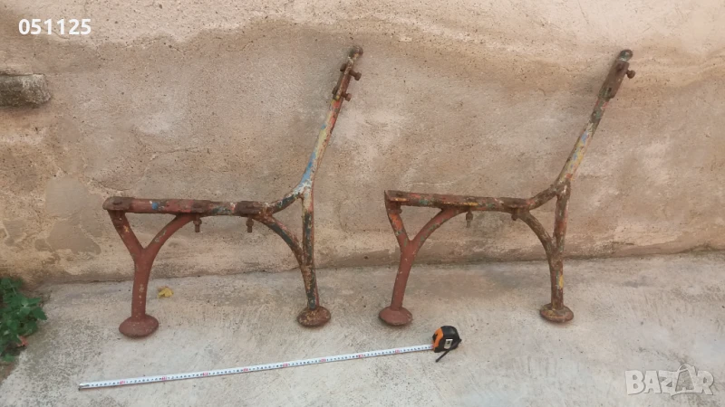 Отлични масивни чигунени стойки от пейка - 30 кг. царско време , снимка 1