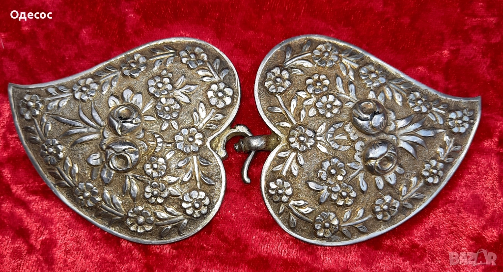 Възрожденски сребърни пафти със следи от живачна позлата, снимка 1