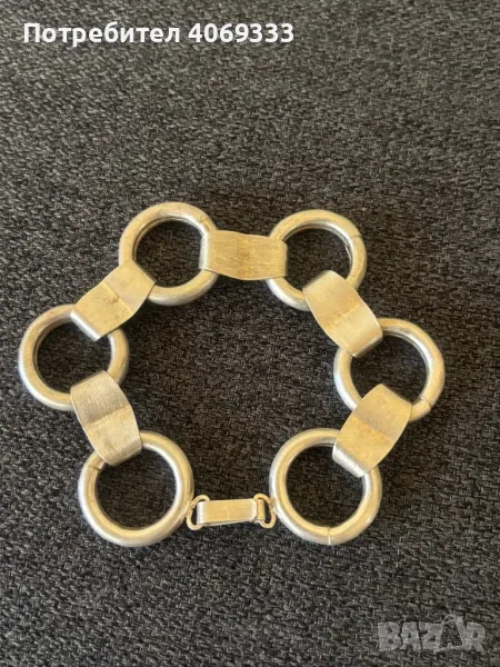 Сребърна дамска гривна 31.77гр , снимка 1