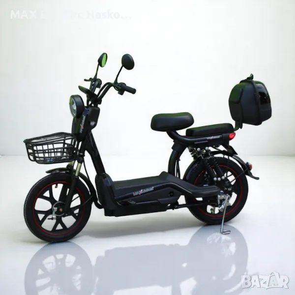 Електрически скутер с педали MaxMotors EBZ 18 750W/48V/20Ah - BLACK, снимка 1