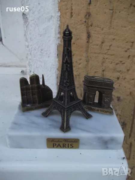 Пластики бронзови върху мраморна основа, снимка 1