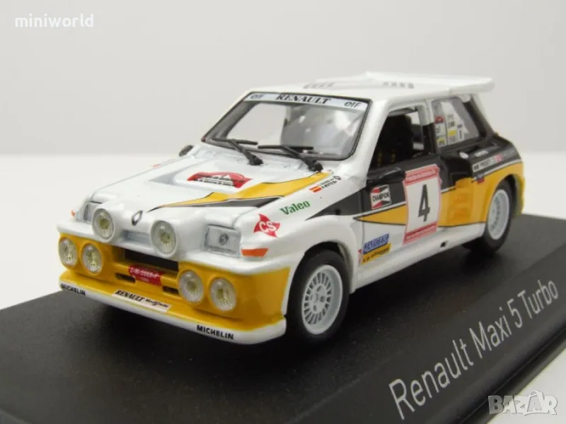 Renault Maxi 5 Turbo Rallye Asturias WRC 1986 - мащаб 1:43 на Norev моделът е нов в PVC дисплей-кейс, снимка 1