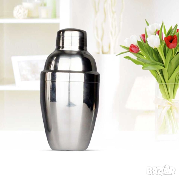 Стоманен шейкър за напитки, 250 мл, снимка 1