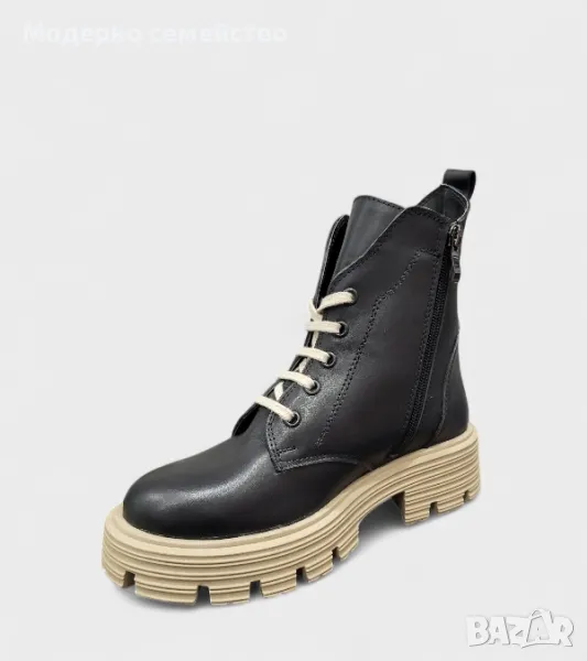 Дамски боти естествена кожа български , снимка 1
