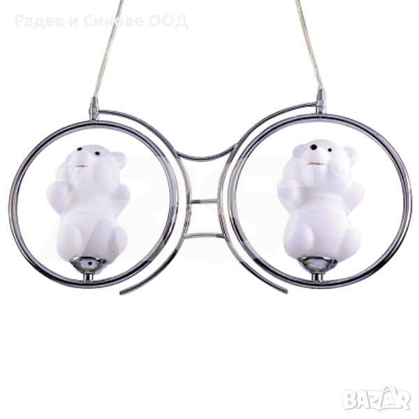 Полилей RS 91516 CR-2H WT 2XE27 (313084), снимка 1