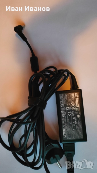 оригинално зарядно за лаптоп Acer с параметри 65w/19v/3.42a и букса с размер 5.5х1.7, снимка 1