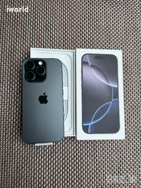 НОВ❗️256Gb❗️iPhone 16 Pro  Лизинг от 84лв/м / Black Titanium ГАРАНЦИЯ❗️, снимка 1