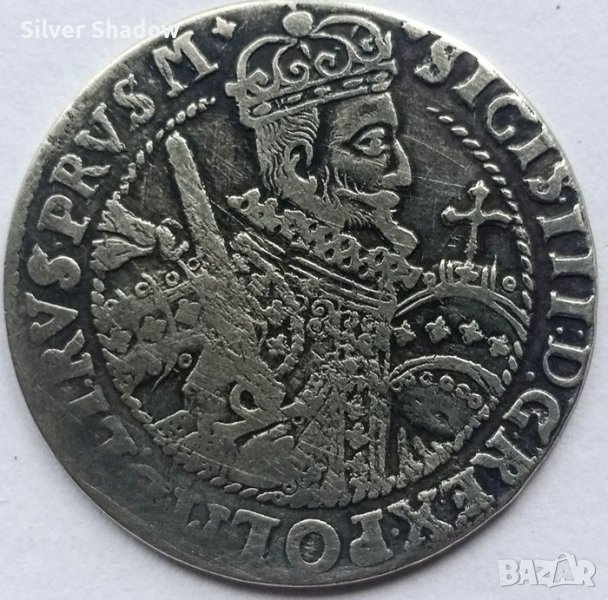 Монета Полша 1/4 Талер 1622 г. Сигизмунд III Ваза, снимка 1