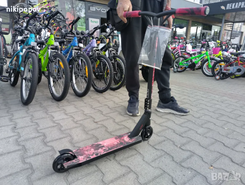 BYOX Детска тротинетка stunt SHOCK червен, снимка 1