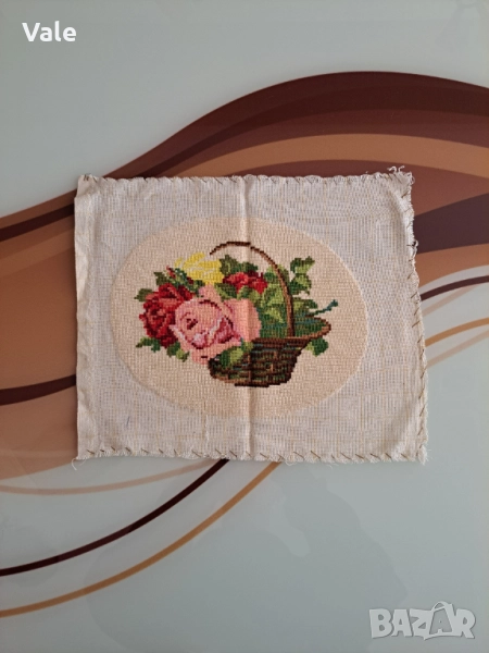 Гоблен "Розови рози", снимка 1