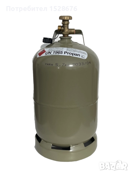 Туристическа Газова Бутилка с ъглов кран за Караван, снимка 1