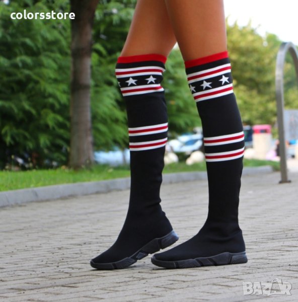 Равни ботуши - черни с черно ходило - C3860, снимка 1