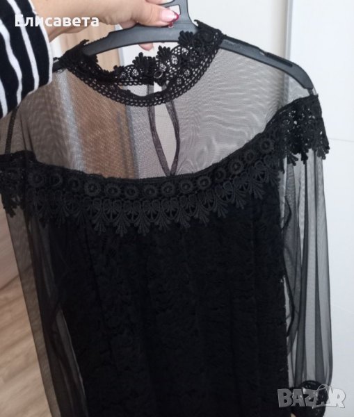 Дамска официална къса рокля в черен цвят , снимка 1