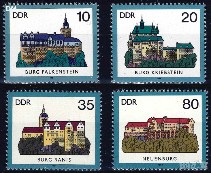 Германия ГДР 1984 - архитектура 3 MNH, снимка 1