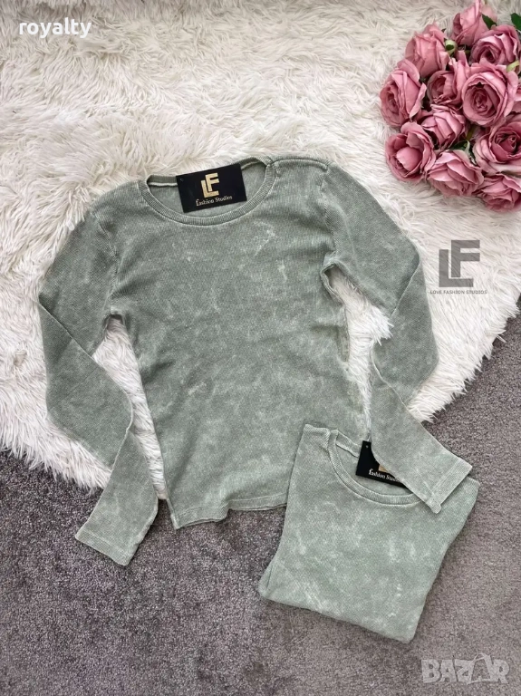 Блуза LFS Basics MustHaves Green 9480, снимка 1