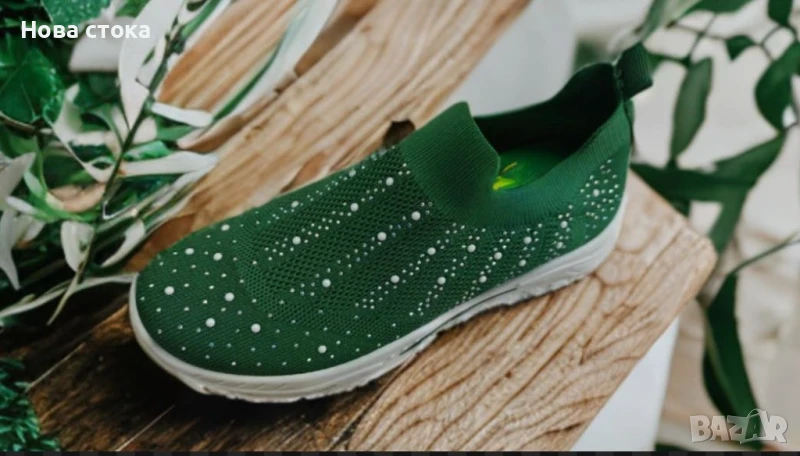 Леки дамски ластични маратонки без връзки, снимка 1