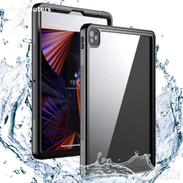 iPad Pro 12.9-инча (2021) REDPEPPER Водоустойчив / Удароустойчив Калъф + Скрийн Протектор – Черен, I, снимка 1