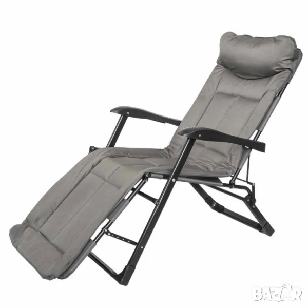 Походно легло - шезлонг сив цвят, снимка 1