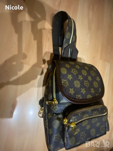 Чанта, кожена тип раница, снимка 1