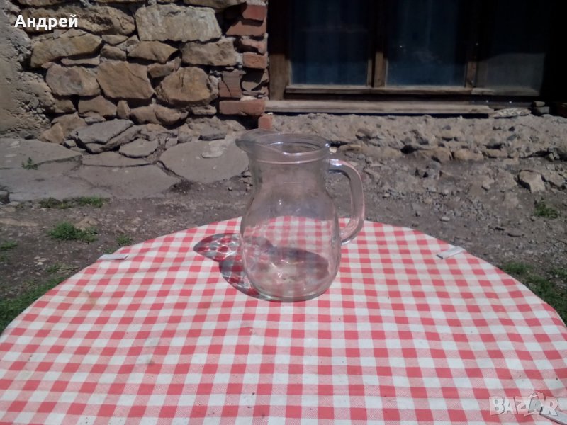 Стара стъклена кана #4, снимка 1