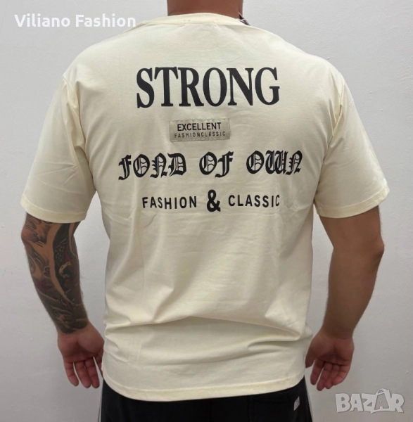 Мъжка тениска със щампа на гърба, снимка 1