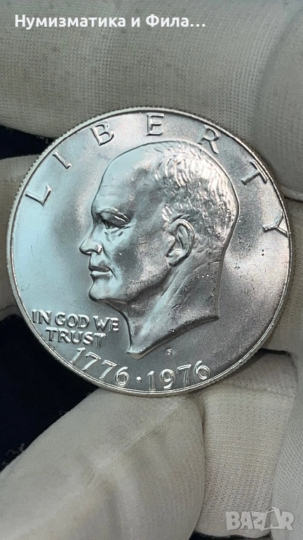 Сребърна монета 1 долар 1976 година,200 години независимост , снимка 1