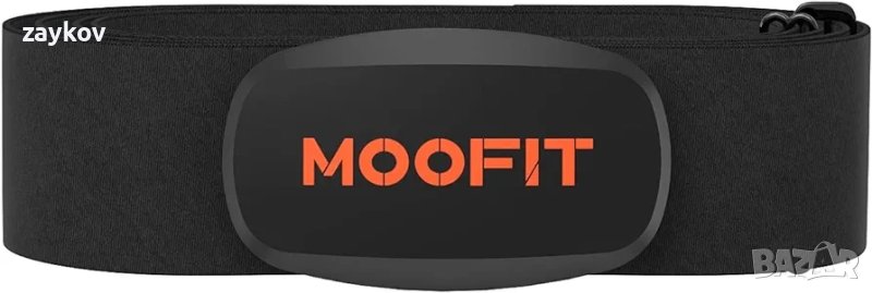 mooFit ANT+ Bluetooth пулсомер за нагръден ремък, IP67 водоустойчив пулсомер, снимка 1