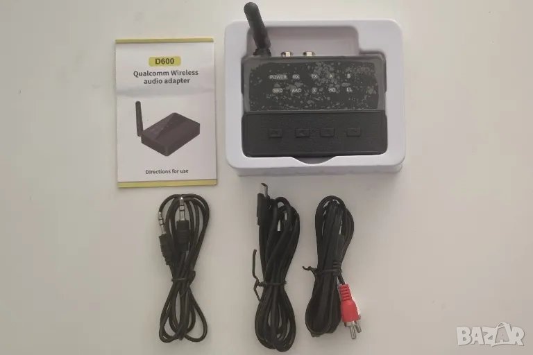 Bluetooth трансмитер, AptX/HD/LL аудио адаптер, приемник, RCA AUX предавател, снимка 1