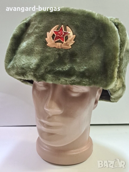 Мъжка шапка - еко кожа, зелен цвят-214, снимка 1