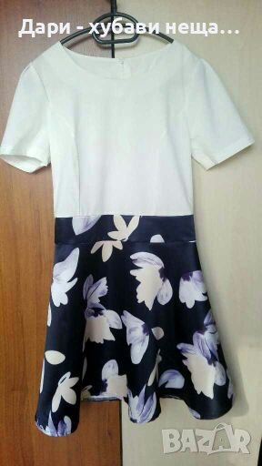 Разкроена рокля със сатенена пола🍀❤2XS,XS❤🍀арт.527, снимка 1