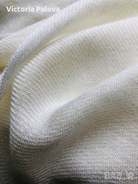 Красив шал млечен цвят 175/60см, снимка 1