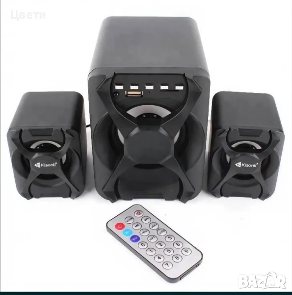 Тонколони с буфер  Kisonli, Bluetooth, 5W+3W*2, USB, снимка 1