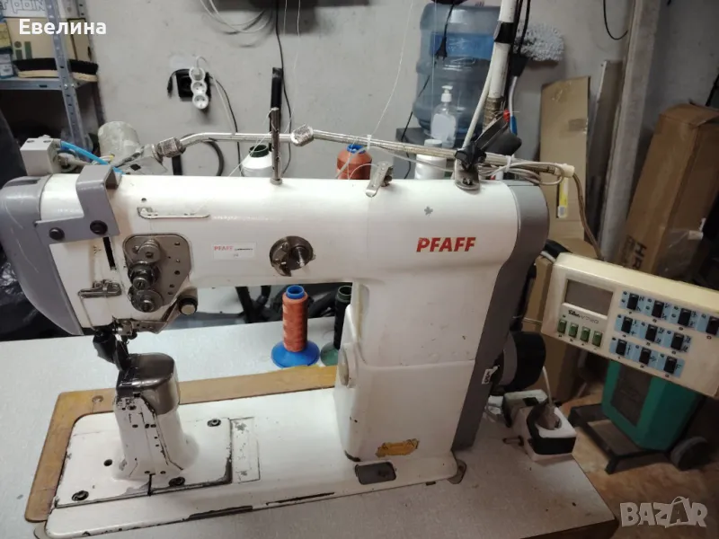 Спешно! 3 машини за обувно производство - едно и двуиглова, траш машина PFAFF, снимка 1
