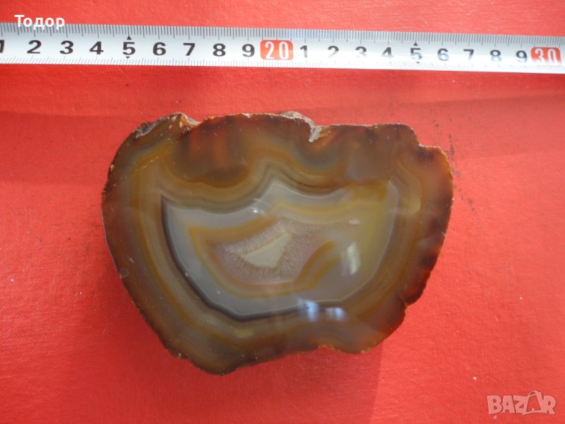 Полиран минерал ахат халцедон 8, снимка 1