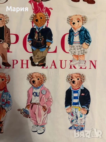 Бяла тениска с щампа мечета Polo Ralph Lauren, снимка 3 - Тениски - 50454918