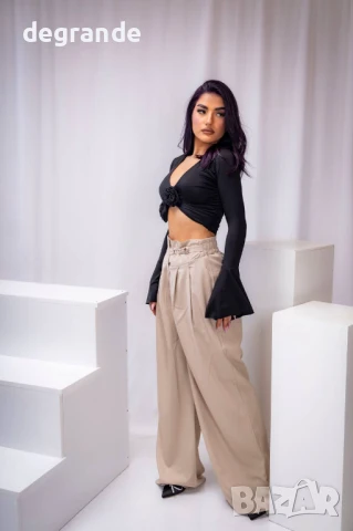 Бял дамски панталон 