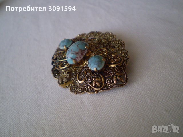 Антикварна дамска  брошка , снимка 2 - Антикварни и старинни предмети - 36738059