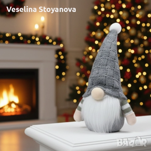 Плюшена коледна играчка – уютна украса за дома, снимка 3 - Декорация за дома - 52638428