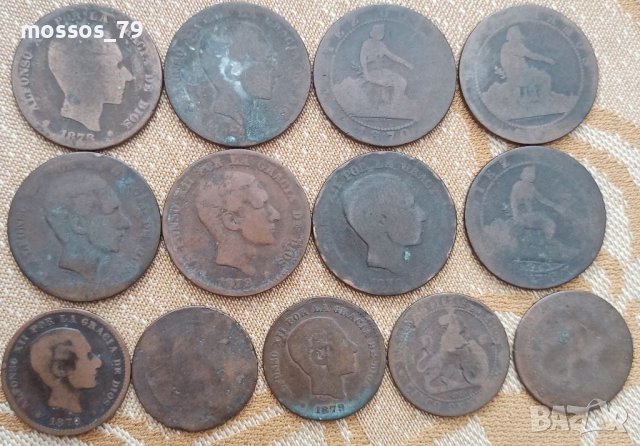 Лот 13 старинни Испански монети, снимка 2 - Нумизматика и бонистика - 39370912