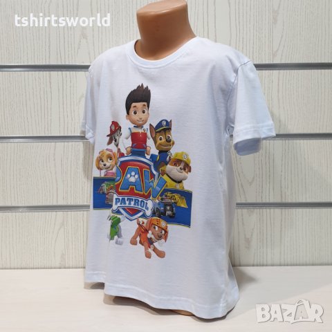 Нова детска тениска с дигитален печат PAW Patrol (Пес патрул) в бял цвят, снимка 8 - Детски тениски и потници - 36598934