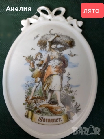 4 сезона плочи за стена 4броя Tettau, снимка 5 - Декорация за дома - 52620875