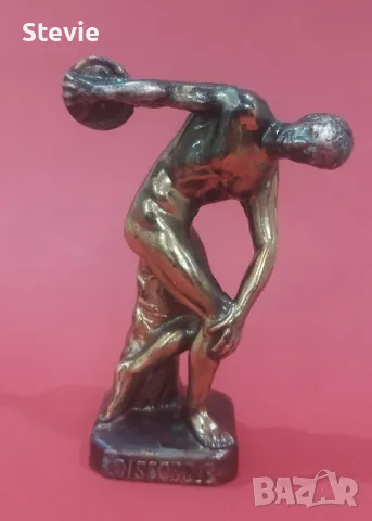 Медна фигура - Дискохвърляч, снимка 4 - Статуетки - 48430199