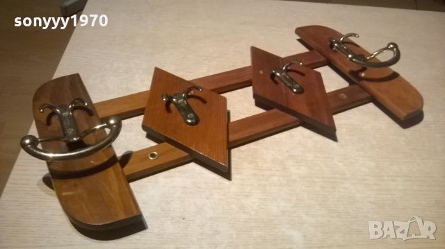 красива дървена закачалка-56х26см-внос швеицария, снимка 7 - Колекции - 26476679