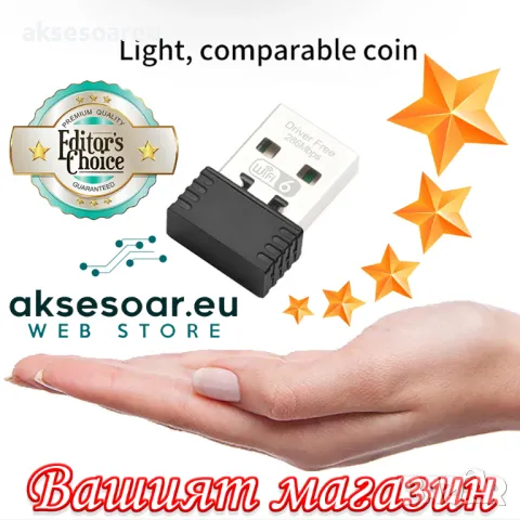 Мини USB Wi-Fi 6 адаптер AX286 WIRELESS Мрежова карта Mini USB Dongle 2.4GHz 802.11AX за интернет, снимка 11 - Мрежови адаптери - 48113480