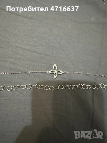 Комплект 2 сребърни гривни