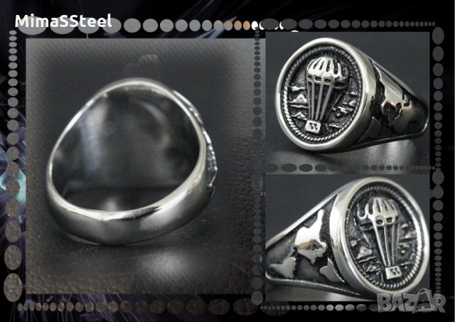 Unisex стоманен пръстен Stainless Steel 316L, снимка 8 - Пръстени - 28358837